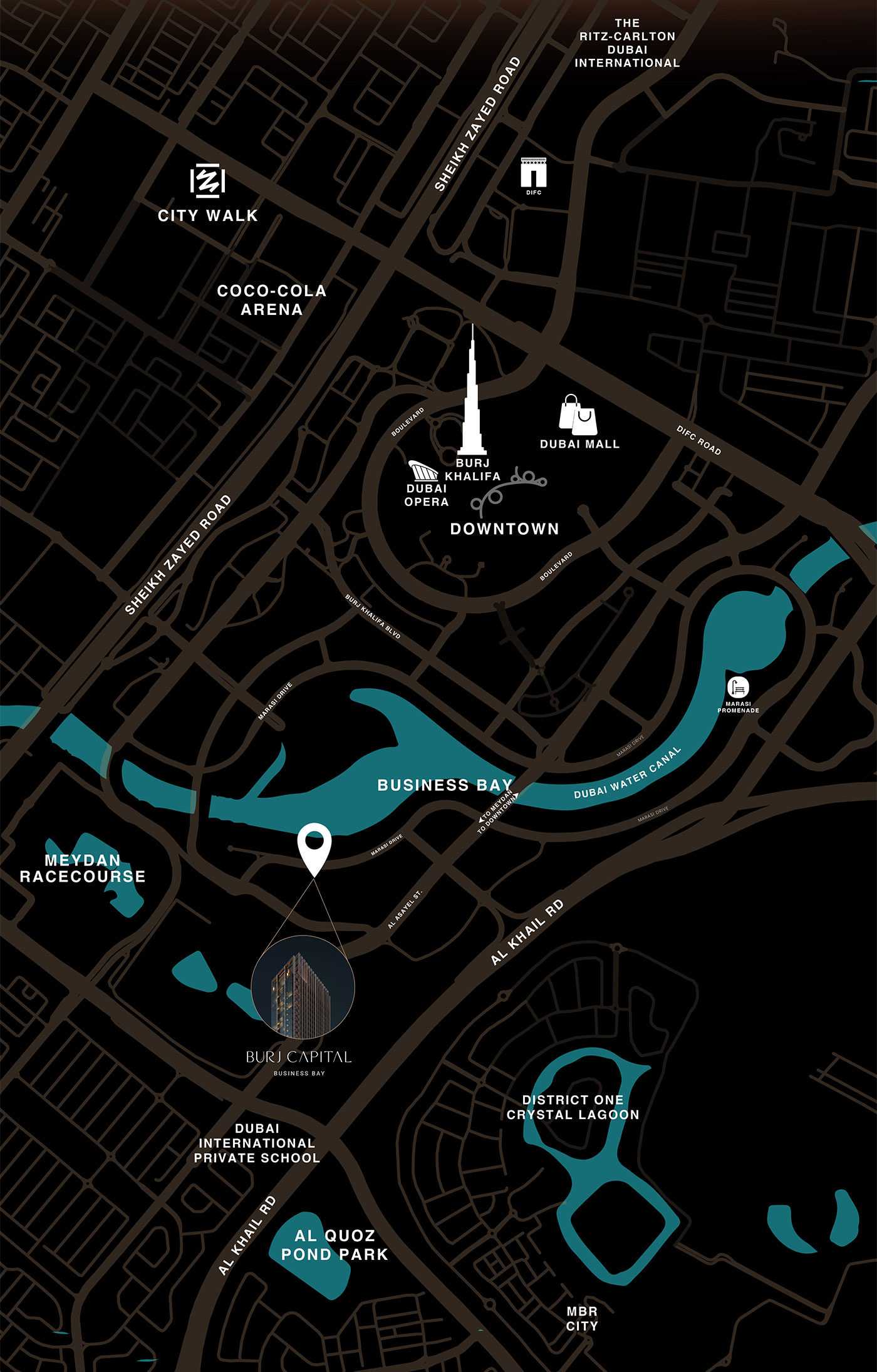 Burj Capital at Business Bay by Centurion Developers Location Image